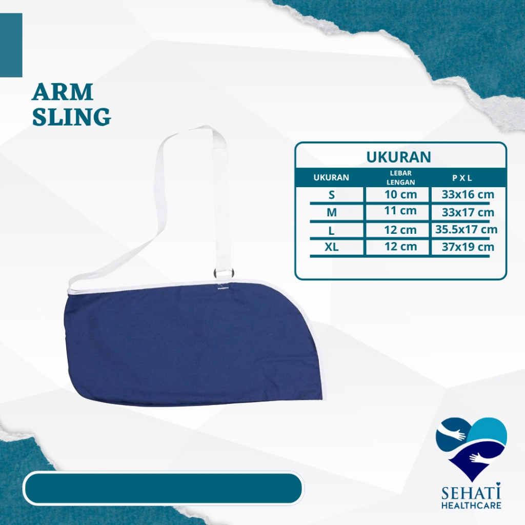 Arm Sling Size M Penyangga Cedera Lengan Bahu Gyps Patah Tulang Lengan Kesehatan