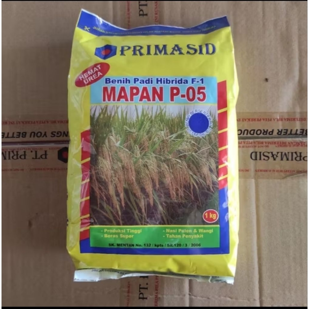 BIBIT BENIH PADI HIBRIDA MAPAN P 05 PRIMASID 1KG