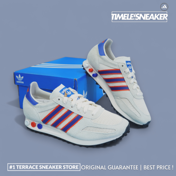 ADIDAS ORIGINAL LA TRAINER S #ID4663 WHITE/BLUE