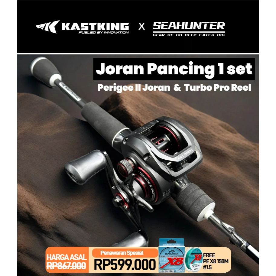 [OFFICIAL]SEAHUNTER x KASTKING Joran Pancing 1 Set = Perigee II Joran UL Power Rod +Turbo Pro 8.1:1 