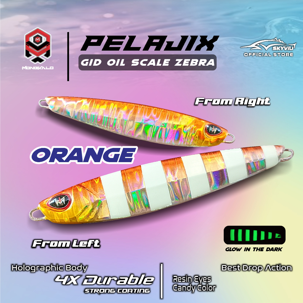 Mongkalo Pelajix Minyak GID-Zebra noMotif Candy 30 Orange