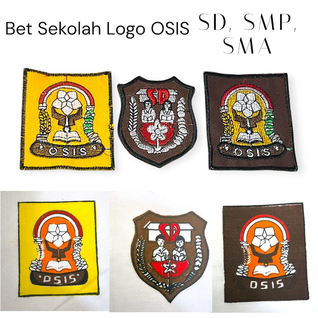 Bet Sekolah Logo Osis Bordir Sablon SD SMP SMA