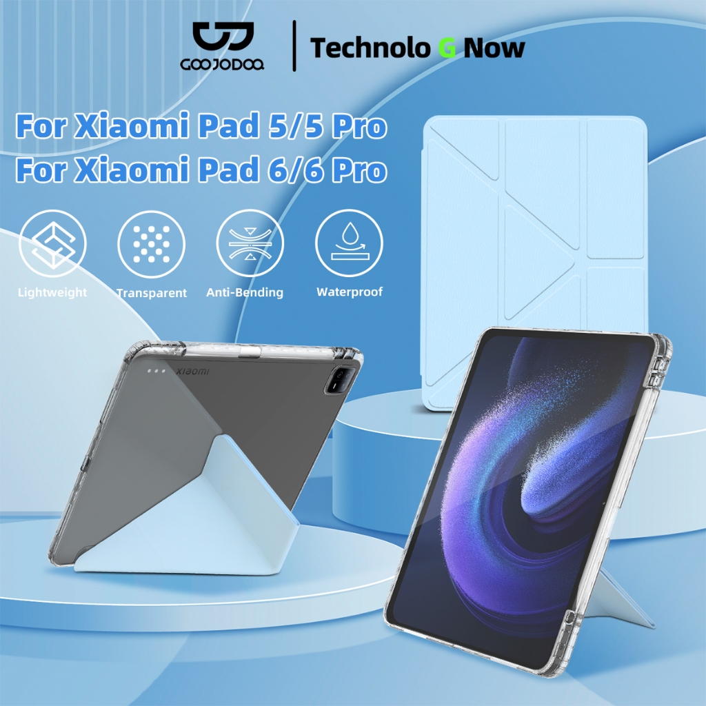 Goojodoq for Xiaomi Pad 6/6Pro Case with Pen Slot Holder Tablet Protector Smart Cover