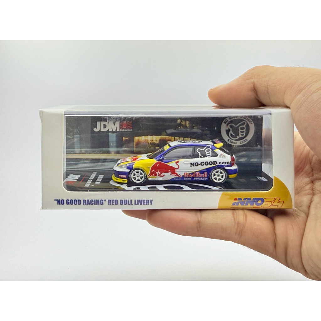 INNO 1:64 HONDA CIVIC EK9 NO GOOD RACING-RED BULL LIVERY