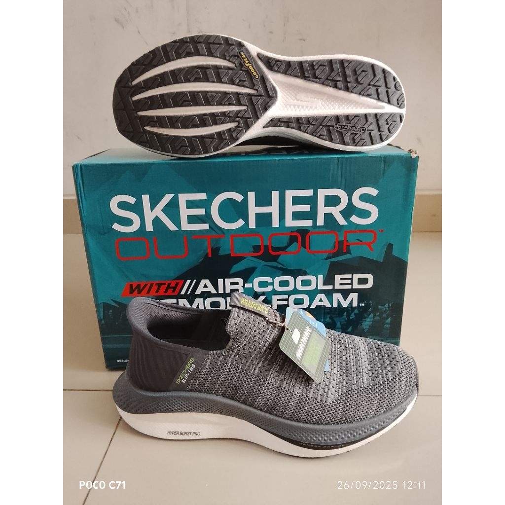 Skechers pria sepatu Skechers pria/Skechers slip ins hyperburst slip on