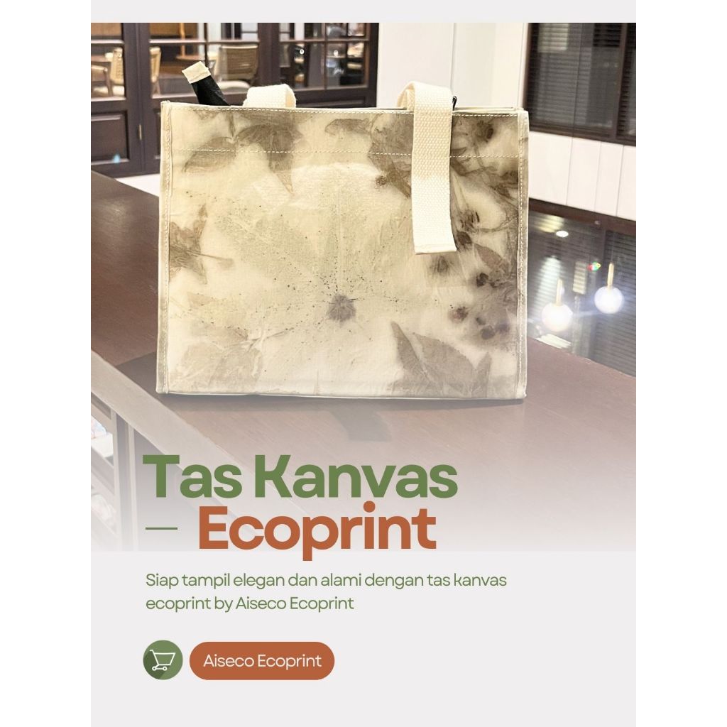 Tas Kanvas Wanita Ecoprint Kekinian