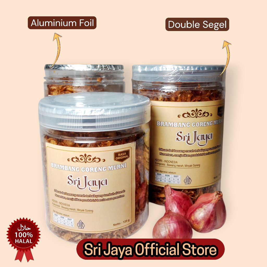 Bawang Merah Goreng 100% Asli Bawang Merah KediriBawang Goreng Renyah Gurih Sri Jaya – Tanpa Campura