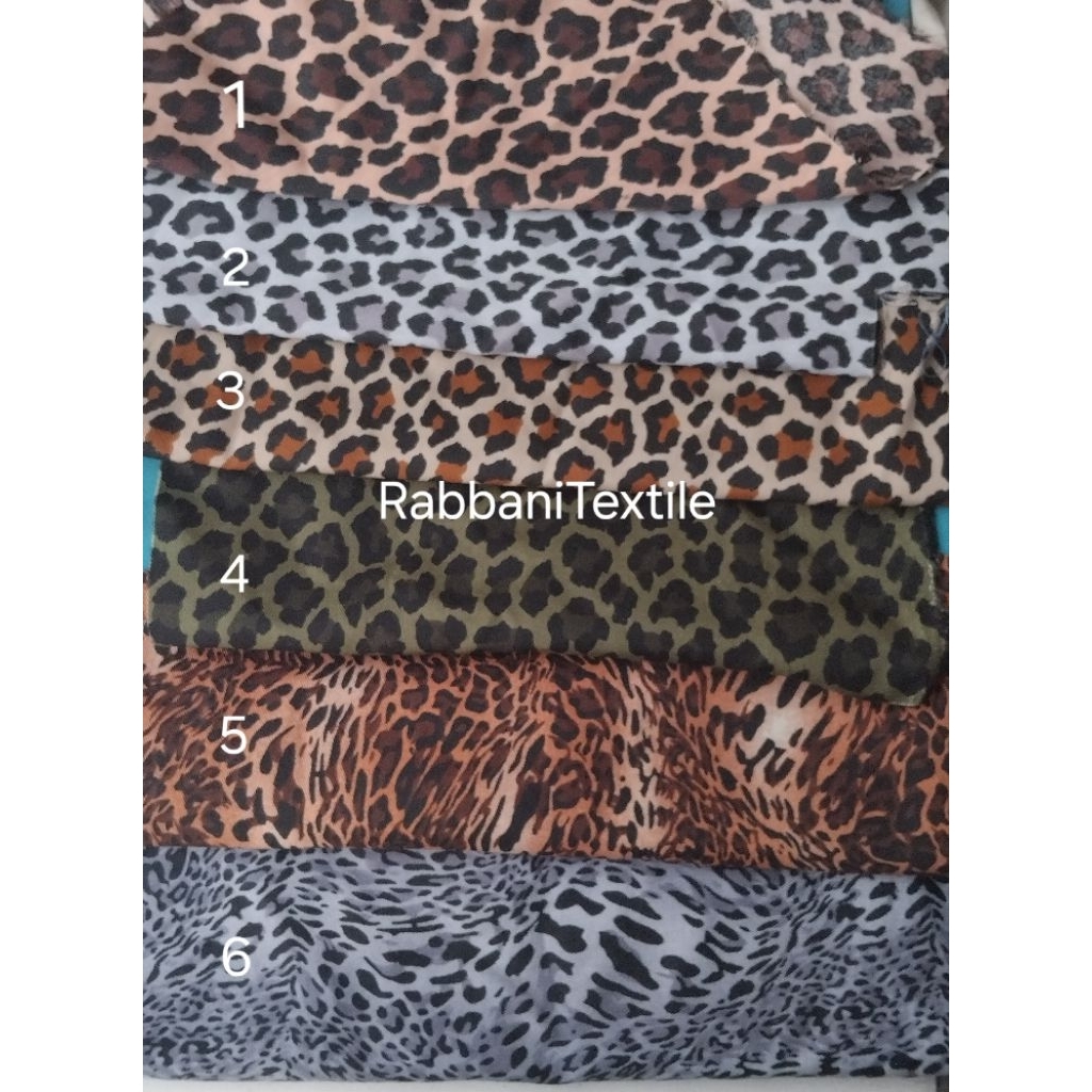 bahan kain Twill Loreng Leopard kain loreng macan tutul