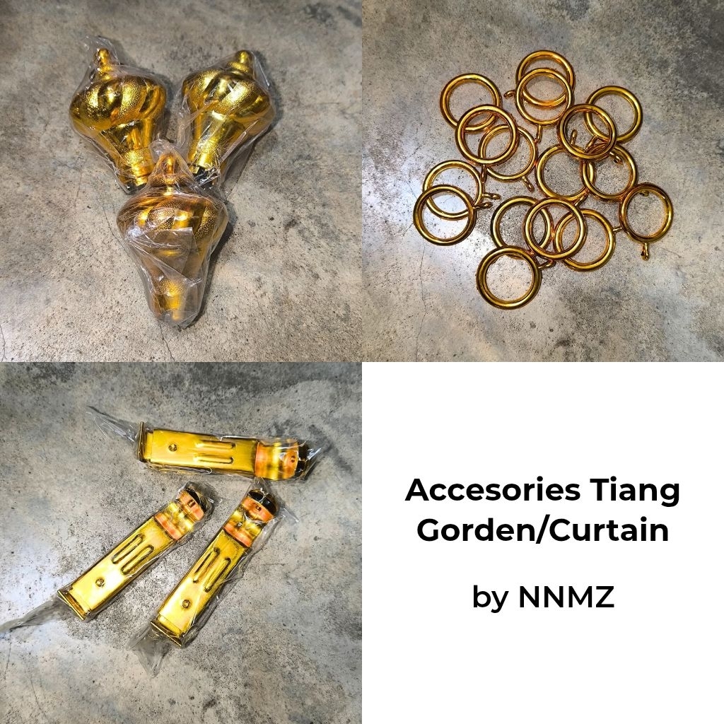 Kepala Tiang Gorden, Bricket Gorden, Ring Gorden Warna Gold/Emas