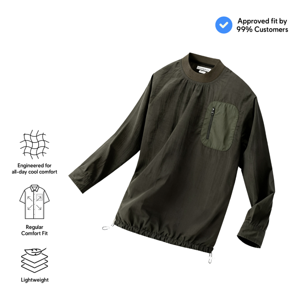 TENUE Kaos Lengan Panjang - Field - Olive