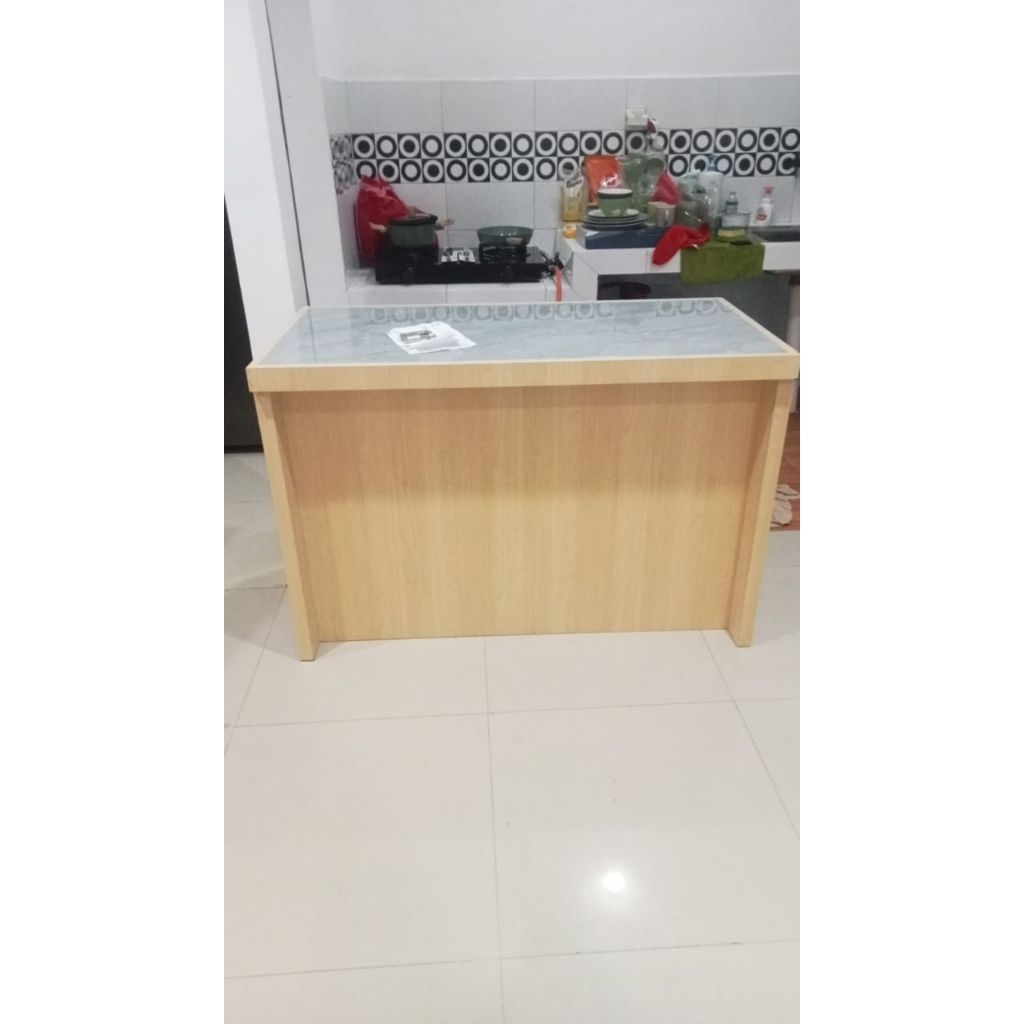 island 2 muka lapis hpl 120x60x80 top table granit tile