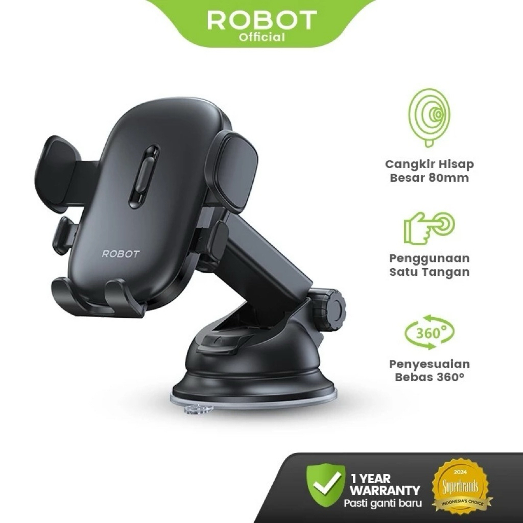 ROBOT Car Stand Holder | Holder HP Mobil | Holder Dashboard Mobil Rotatable 360 | Cup Stand CH03S