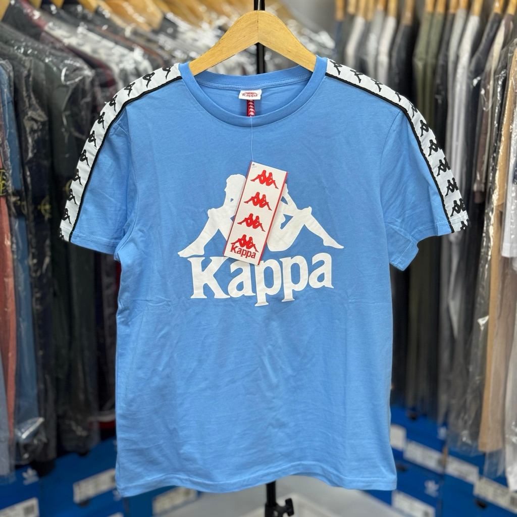 T Shirt Kappa Taped - Light Blue BNWT Original 100% Size : S ( 64 X 48 ) M ( 66 X 50 )