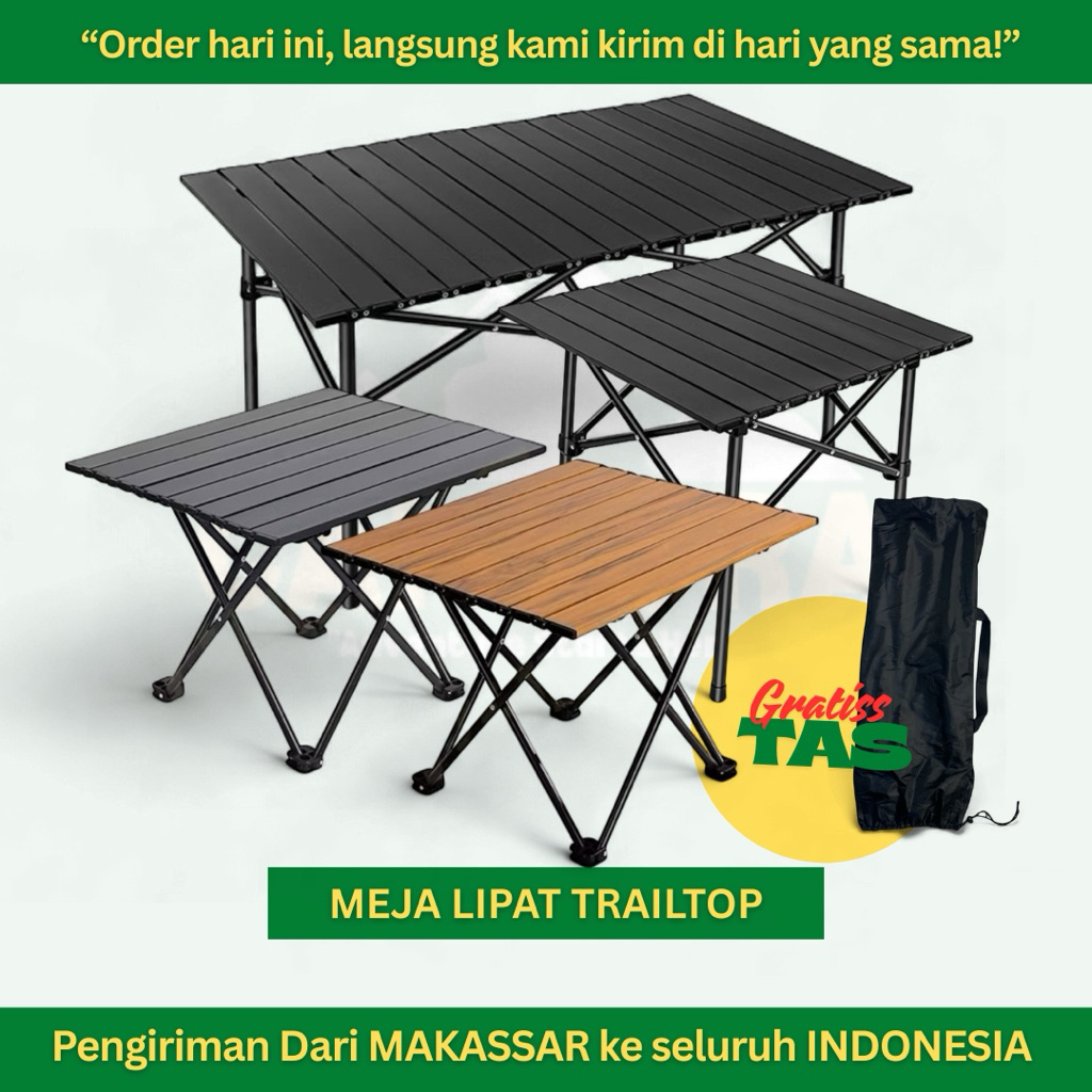 (Makassar)Meja Lipat Trailtop Camping dan santai outdoor