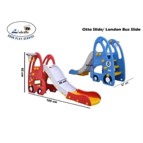 Jual Preloved - Labeille Luxury Slide and Swing - Tema London Bus / Luxury Otto Car Blue
