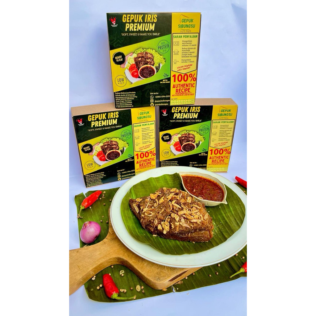 Gepuk Sibungsu - Resep Asli Priangan 1989 | Empal Sapi Iris Praktis & Rendah Lemak | 250gr