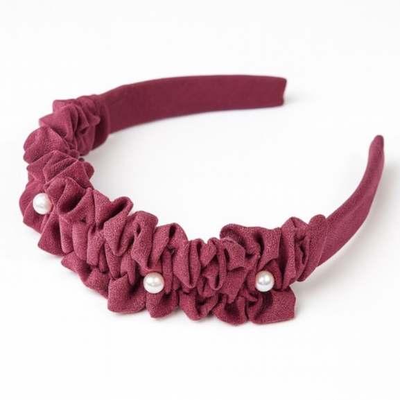 Bando Nagita Bandana Mutiara Bando Scrunchie Mutiara Korea Style Headband Bando Viral Gaya Korea