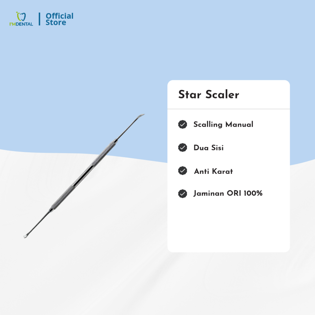 Star Scaler Manual Pembersih Karang Gigi Berbentuk Cangkul Alat Dokter Gigi Hoe Shaped Imdental