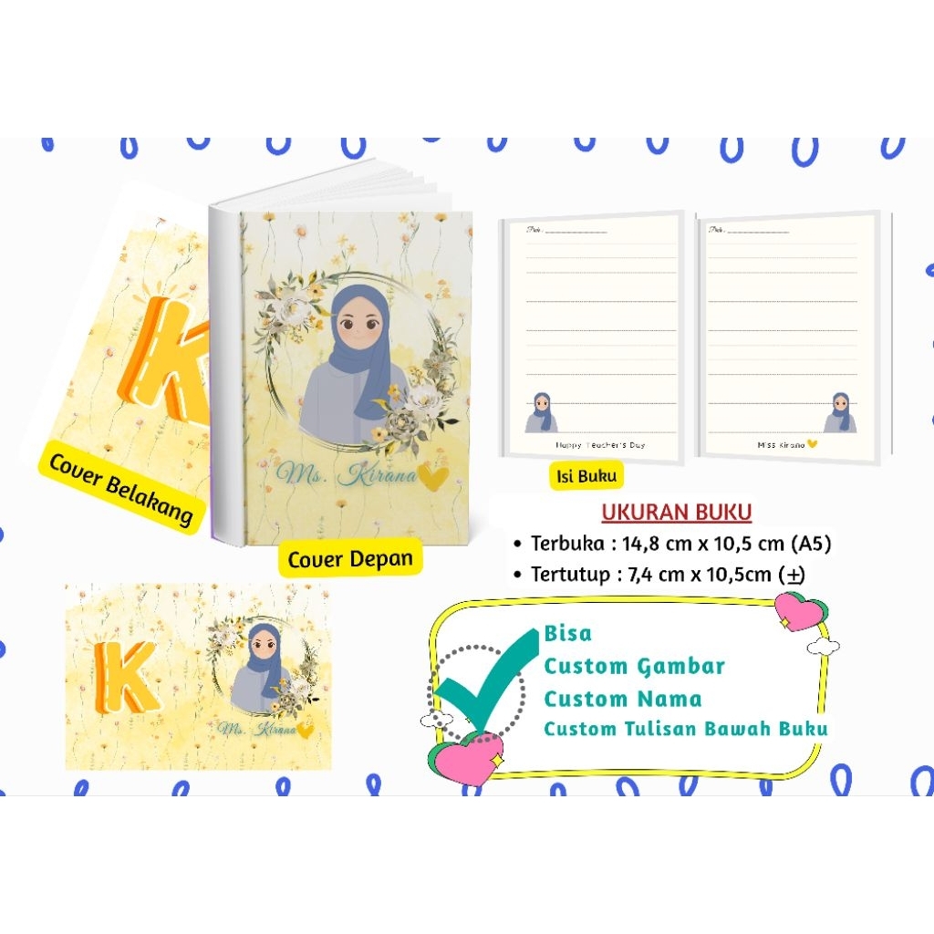 Notes Mini Custom uk. A6 - Kado Hari Guru