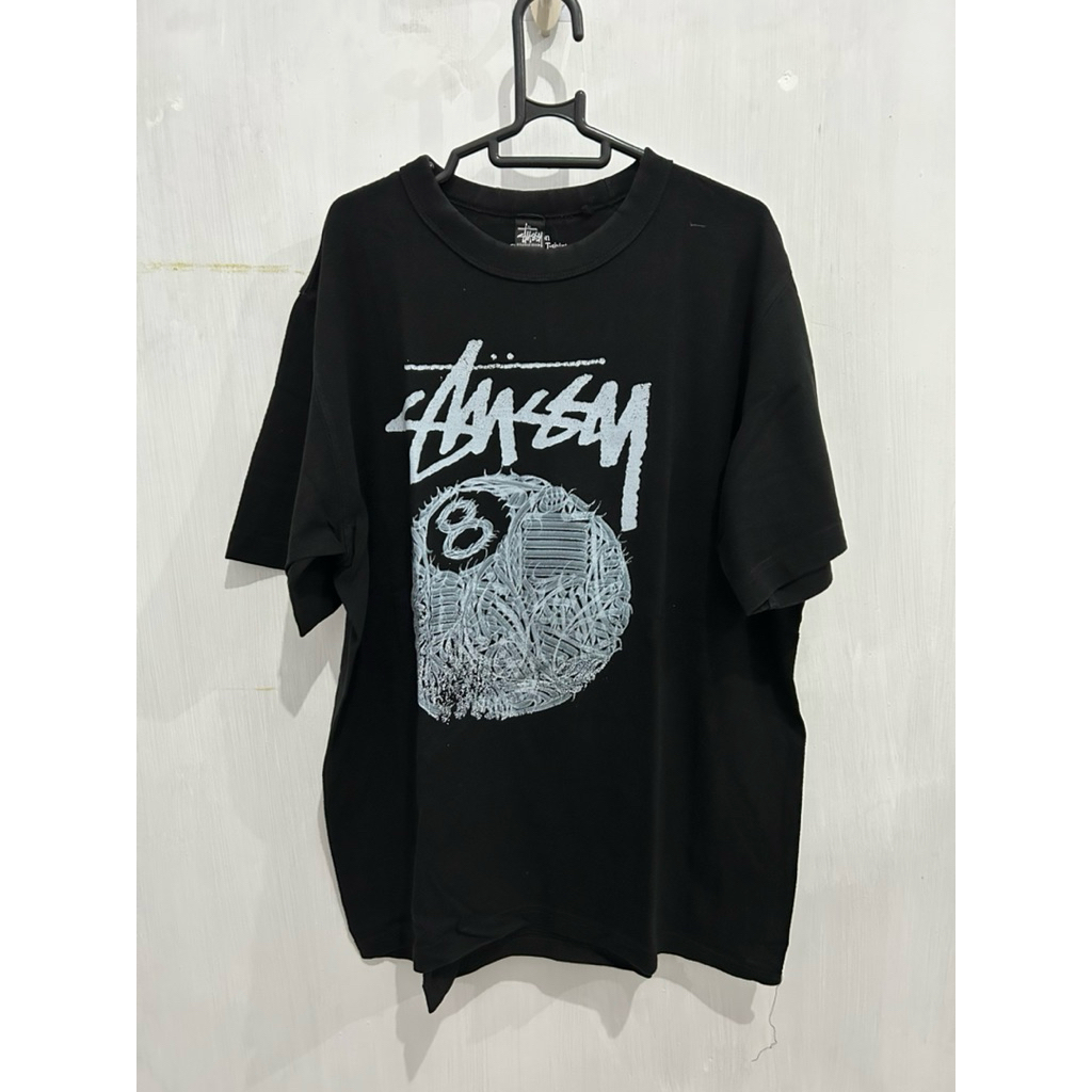 STUSSY 8-Ball Black T-Shirt (Fashion)