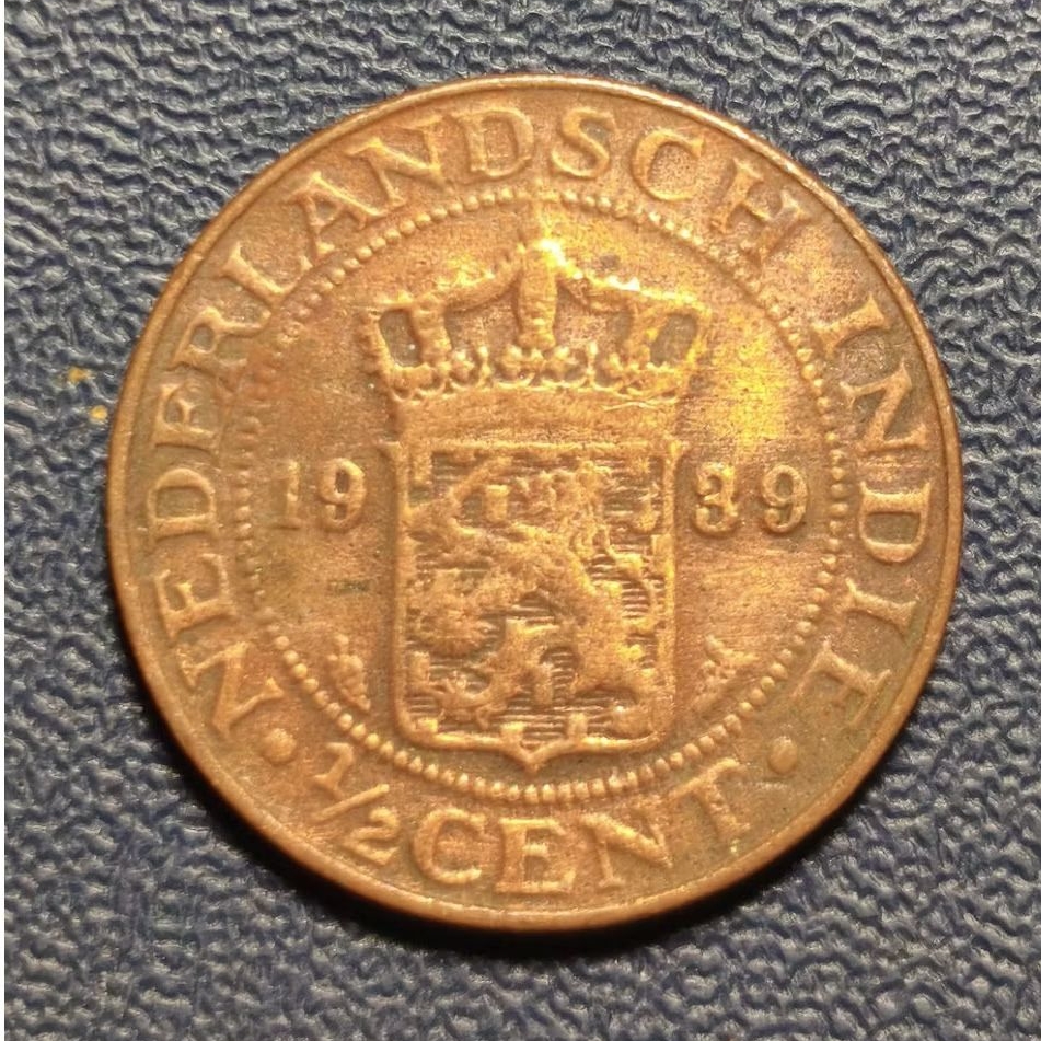 Koleksi Koin Nederlandsch Indie ½ Cent Tahun 1939