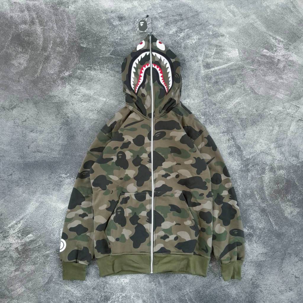 hoodie bape shak fullzip fulltag