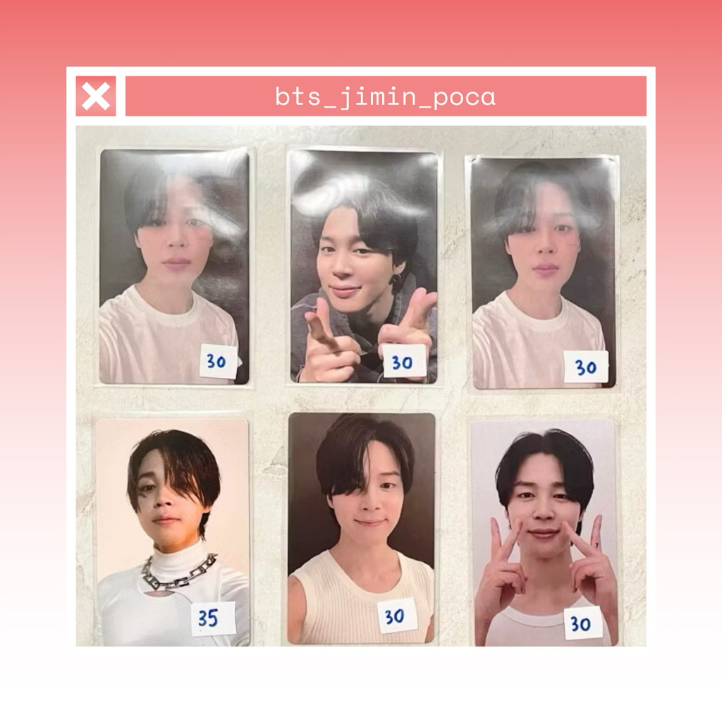 photocard jimin face jimin photofolio official