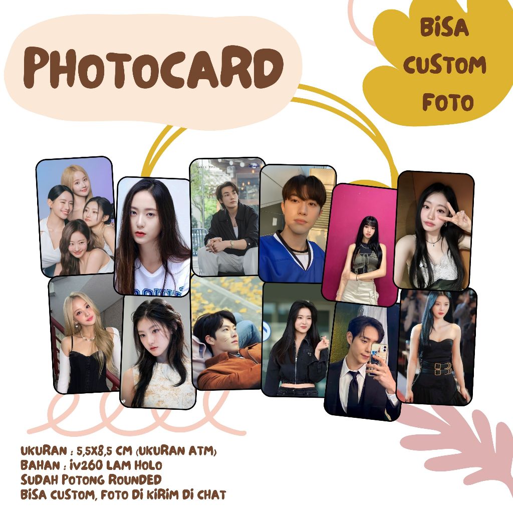 (BISA CUSTOM) PHOTOCARD KPOP I DRAKOR I DRACIN I KIM TAERI I KIM WOO BIN I KIM YOO JUNG I KIM YOUNG 