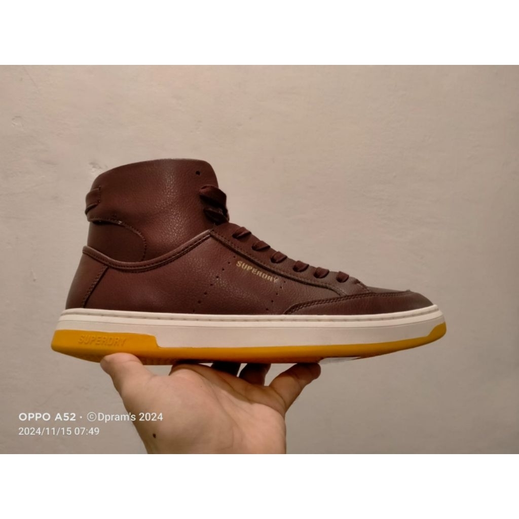 sepatu superdry Basket high Lux trainer vegan skin