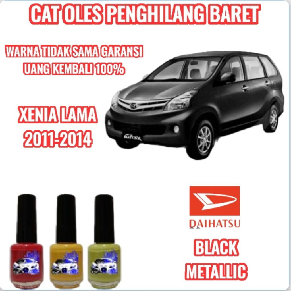 CAT OLES PENGHILANG BARET MOBIL XENIA HITAM METALLIC/BLACK MICA 2011,2012,2013,2014 TERMURAH