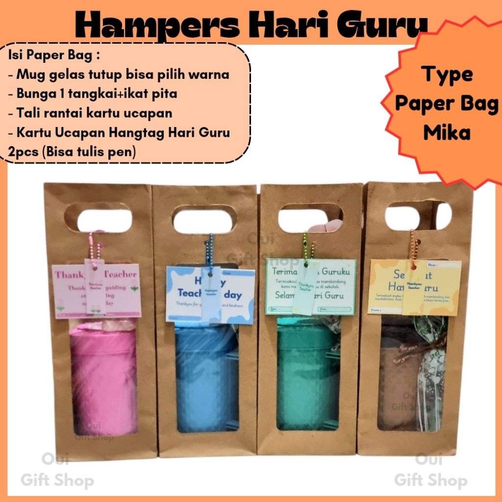 Hampers Hari Guru  /Paper Bag Kado Souvenir Hari Guru / Kado Hari Guru / Teachers Gift / Kartu Ucapa