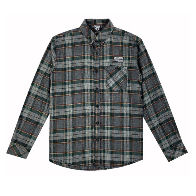 KEMEJA FLANEL OYISAM "FLA GREYBLACK"