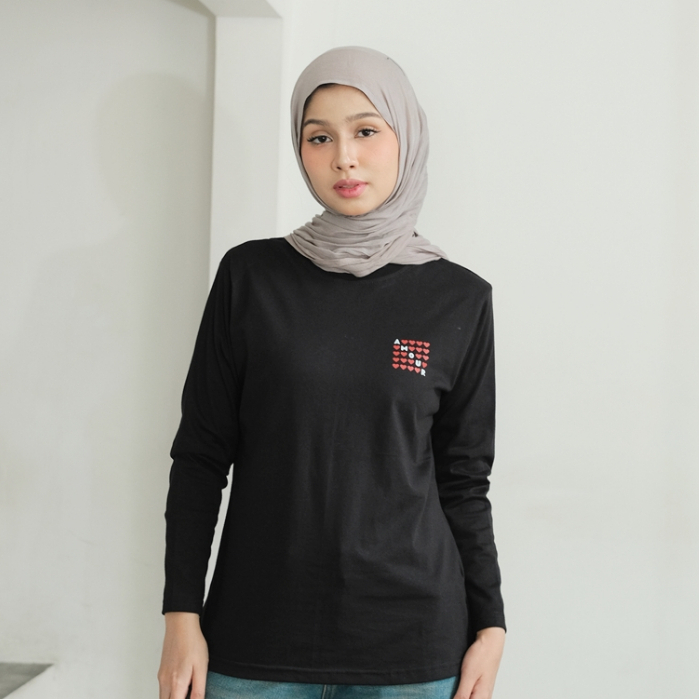 Sekido - Amour Kaos Lengan Panjang Combed Dingin dan Tebal