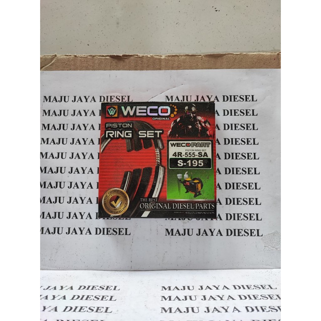 Ring Piston / Ring Seher 4R Mesin Diesel Dongfeng S195 4 Ring 12/13 PK/HP Weco