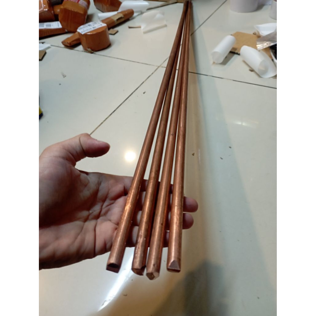 As Tembaga Murni Diameter 8mm x 1000mm Tembaga