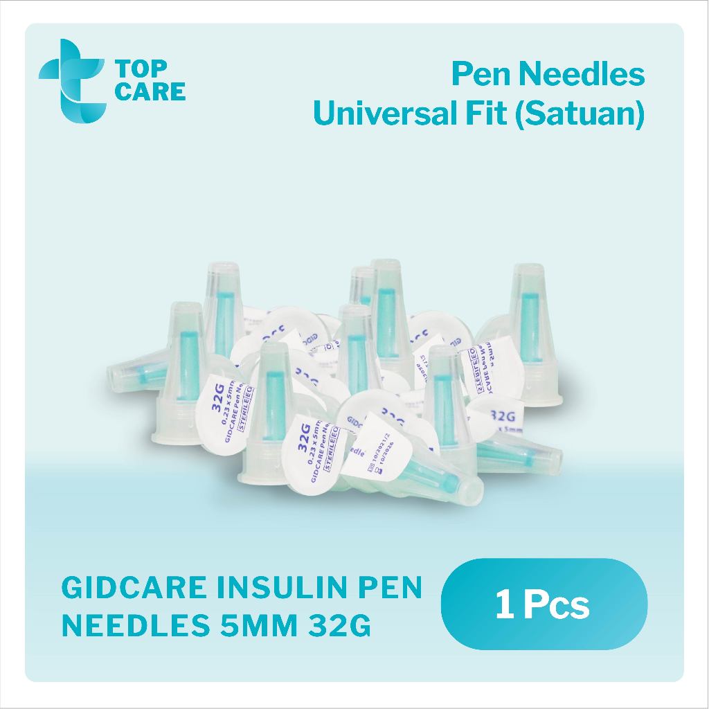 Gidcare Insulin Pen Needle 5mm 32G (Satuan per pcs)