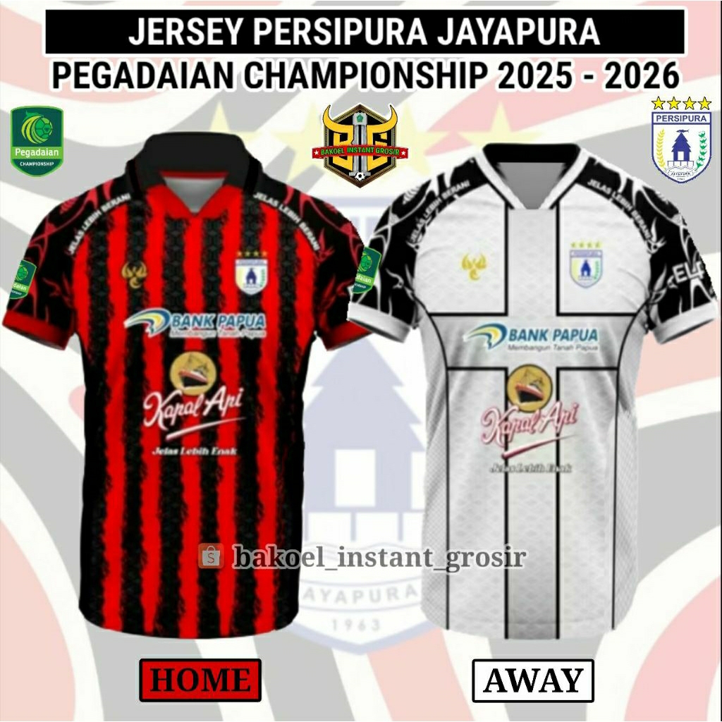 Jersey PERSIPURA Jayapura 2025 / 2026 Pegadaian CHAMPIONSHIP Liga 2 Merah Putih PRINTING Terbaru Lok