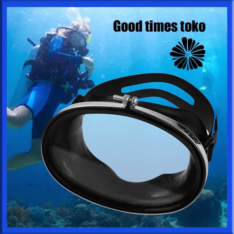 Masker Selam Oval, Kacamata Renang Skuba Lensa Jernih Anti Bocor Tahan Air/Topeng cermin menyelam HD