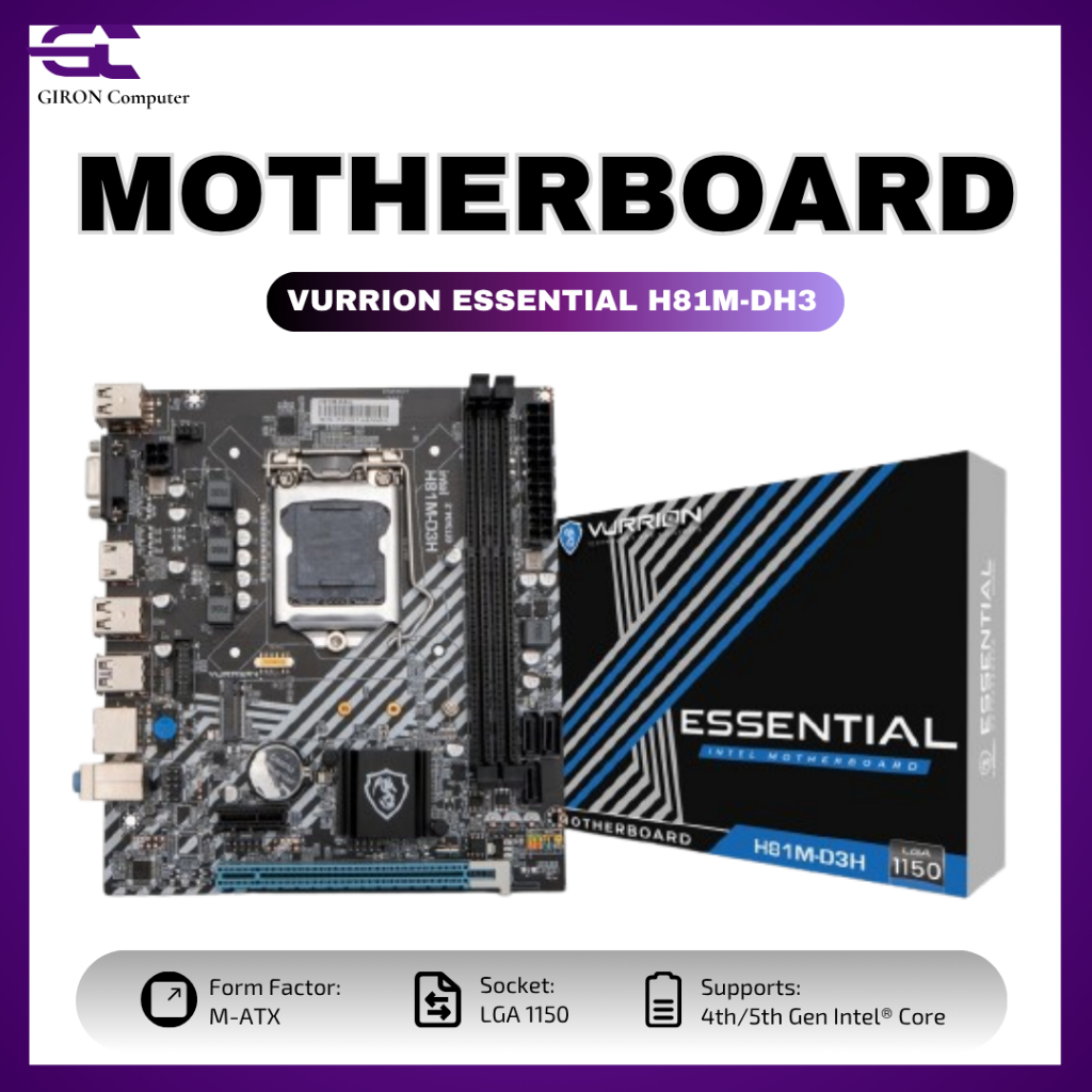 MOTHERBOARD VURRION ESSENTIAL H81M-DH3