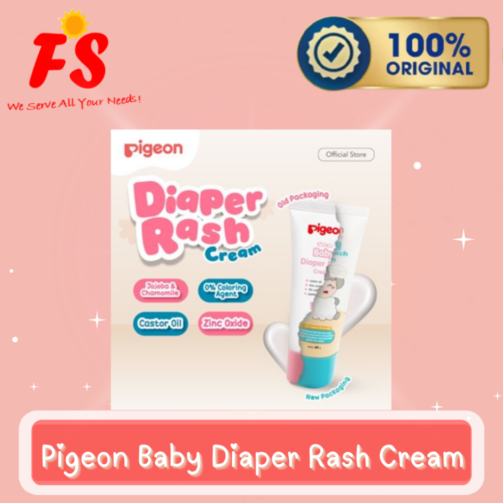 PIGEON BABY CREAM 60GR DIAPER RASH CREAM | CREAM BAYI RUAM POPOK | SALEP BAYI RUAM POPOK | CEGAH RUA