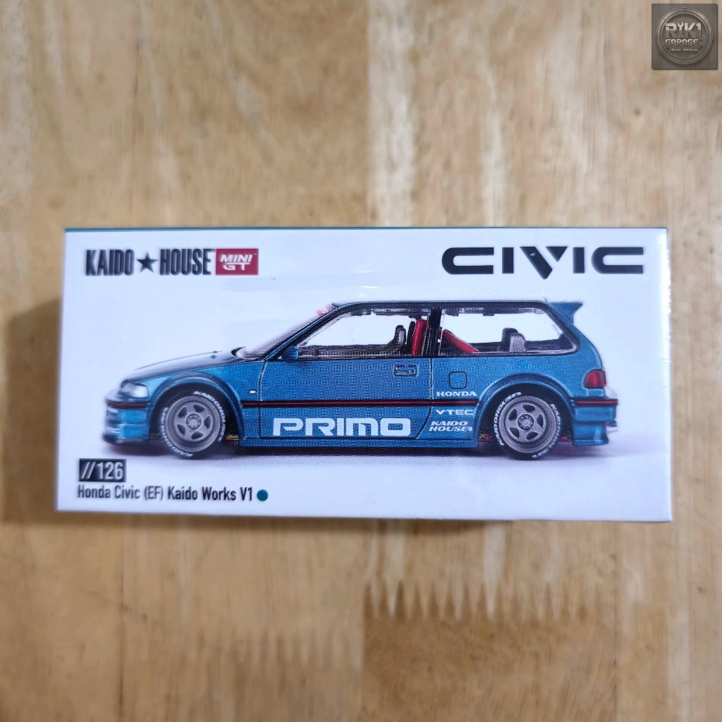 Kaido House Mini GT Honda Civic EF Kaido Works V1 Diecast Koleksi Mobil Mainan Mini Scale 1/64 Hotwh