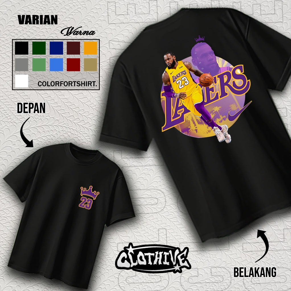 KAOS CLOTHIVE- KAOS LAKERS - KAOS LAKERS PRIA DAN WANITA - TERBARU DAN TERLARIS