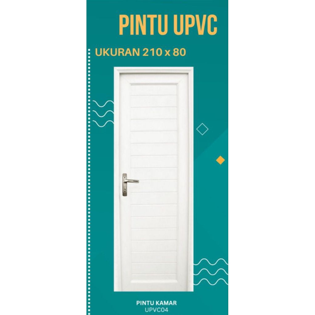 PINTU KAMAR MANDI MERK JAYCO UPVC04 BAHAN UPVC UKURAN 80X210
