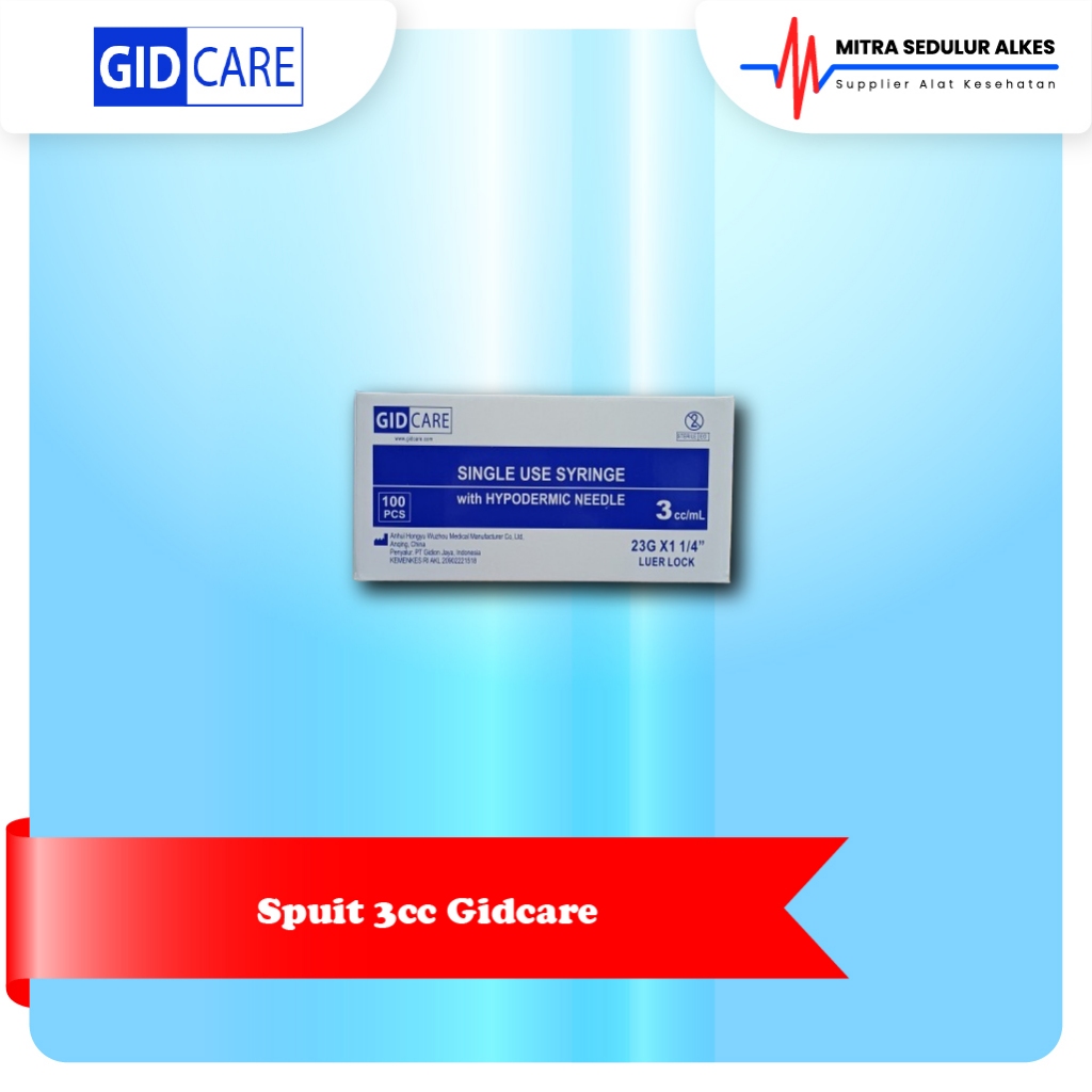 Spuit 3cc Gidcare / 3 ml 3 cc Gid Care BOX