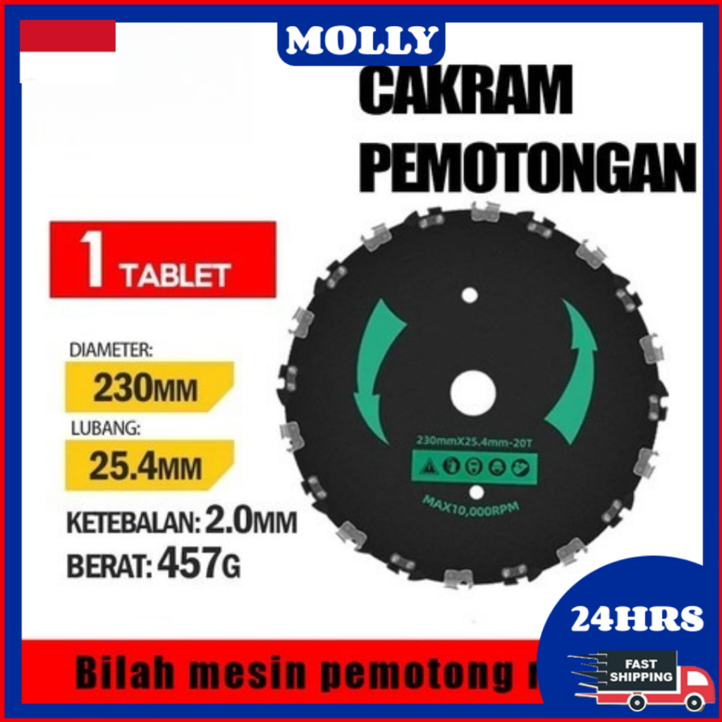 Bilah mesin pemotong rumput menebal bilah gergaji rantai melingkar baja mangan/Pedang Logam/ bilah g