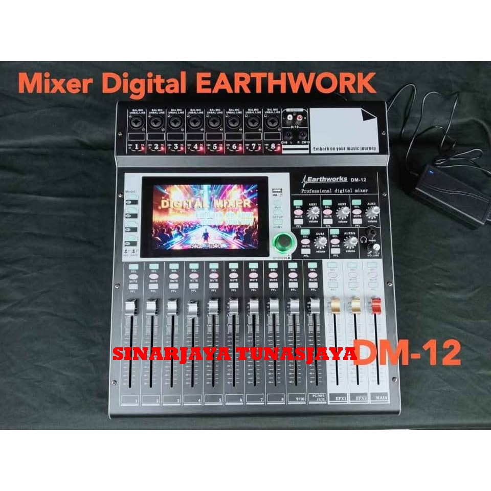 MIXER DIGITAL EARTHWORKS DM-12 PROFESIONAL MIXER 12 CHANNEL EARTHWORKS DM12 EARTHWORK DM 12 BLUETOOT