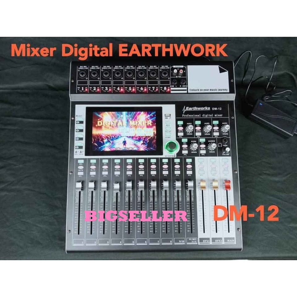 MIXER DIGITAL EARTHWORKS DM-12 PROFESIONAL MIXER 12 CHANNEL EARTHWORKS DM12 EARTHWORK DM 12 BLUETOOT