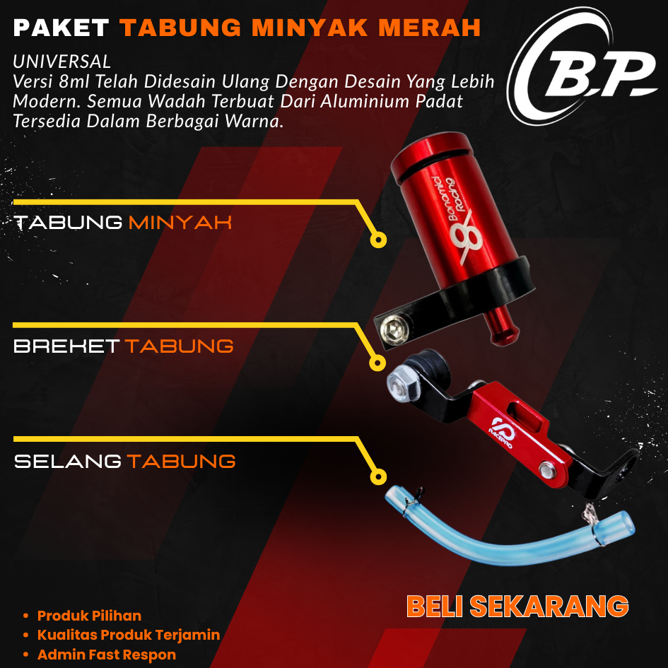 TABUNG MINYAK REM CNC FITMEN TABUNG SLIM CNC TABUNG KECIL CNC TABUNG MINYAK REM RADIAL UNIVERSAL