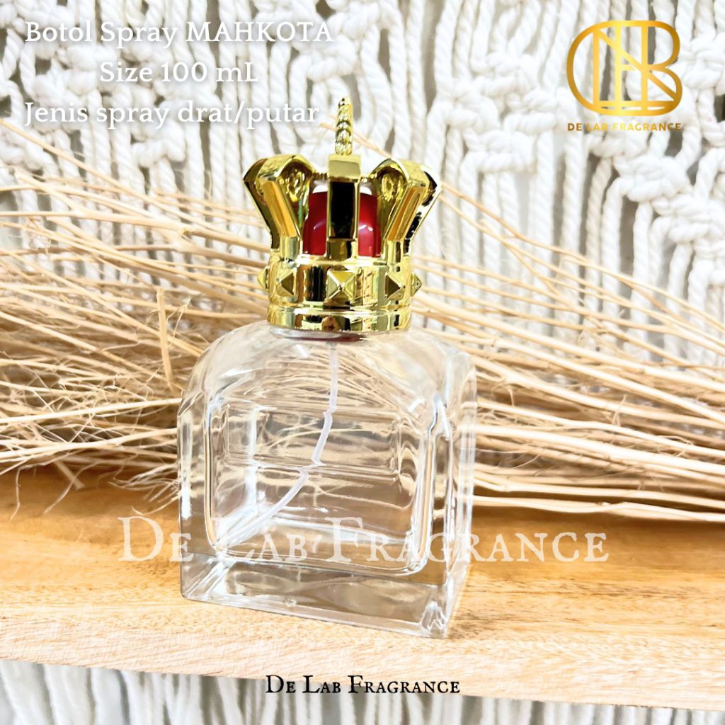 botol parfum mahkota 100 ml drat isi ulang/botol parfum aesthetic/ botol parfum lucu/botol parfum el