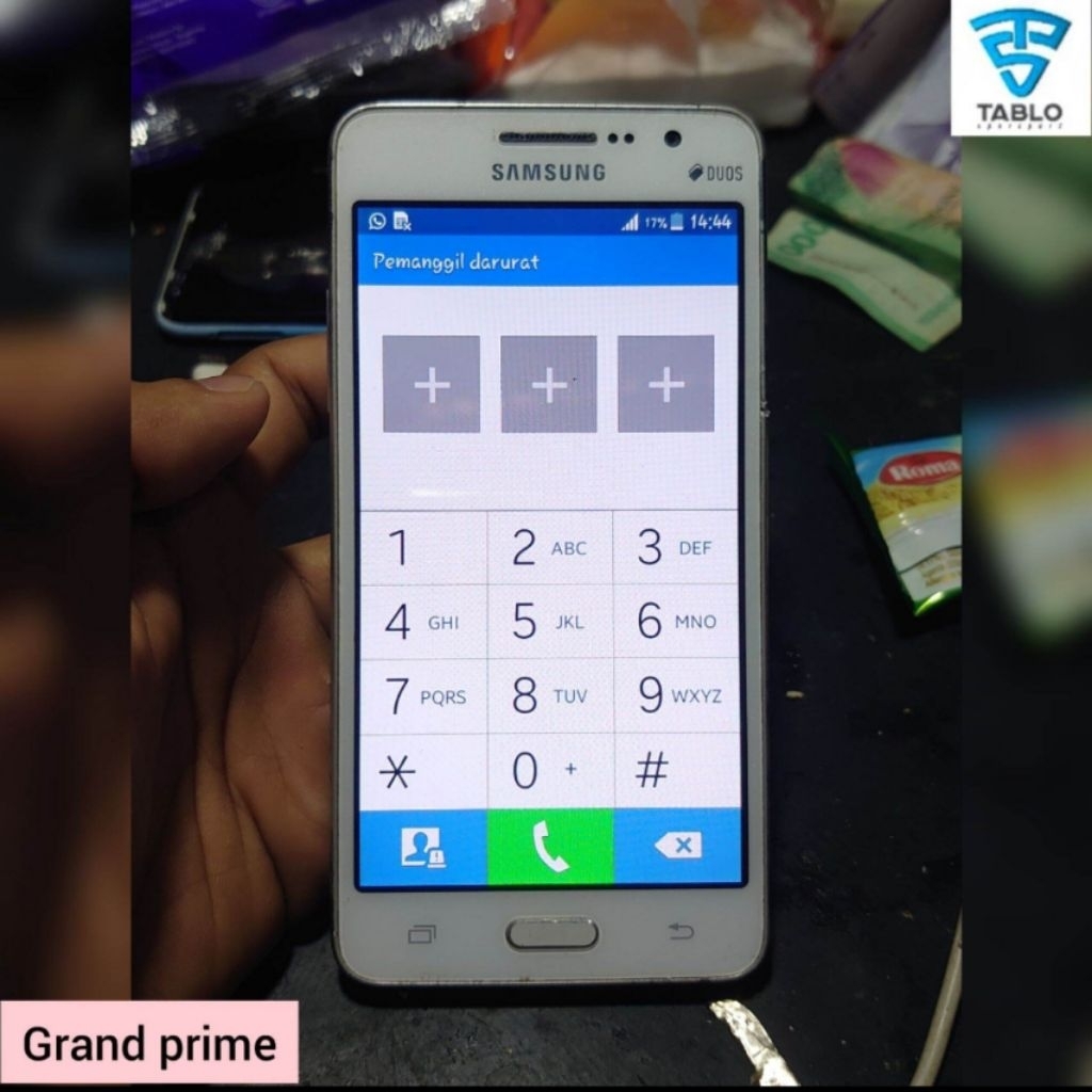 Lcd plus frame Samsung grand prime SM-G530H original copotan hp